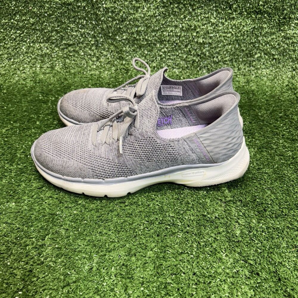 Skechers Women's Hands Free Slip-Ins Go Walk 6-Lovely Day Sneaker Shoes Gray 6.5